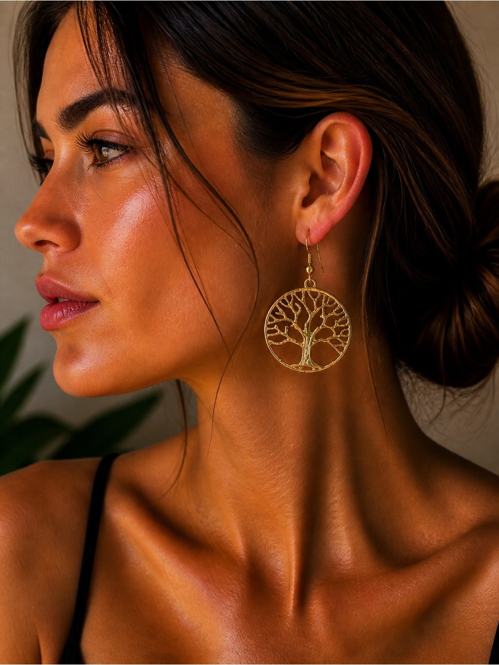 Gold Tree of Life Earrings